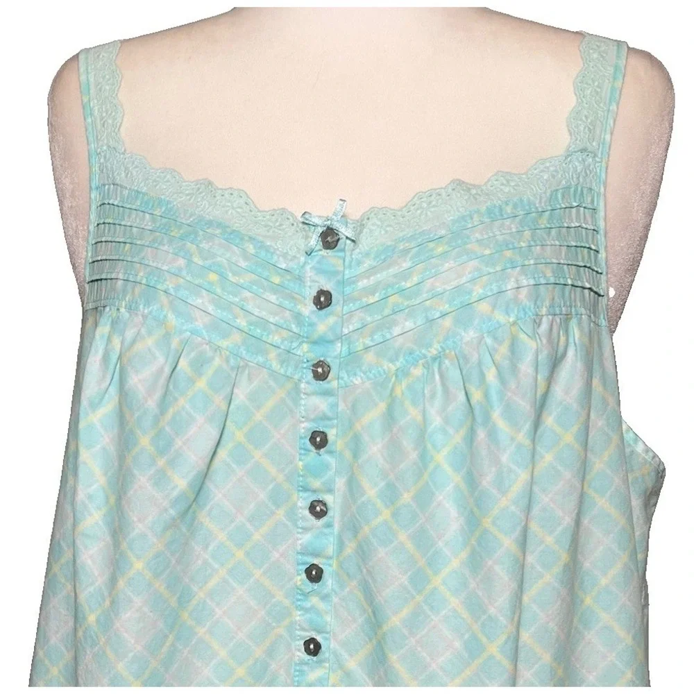 Croft Barrow Cottage Cotton Chemise Nightgown 1X Lace Ruffles Victorian Nursing